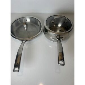 Belgique Cookware 10 inch skillet 3 quart saucepan Stainless‎ Steel Vented Cover